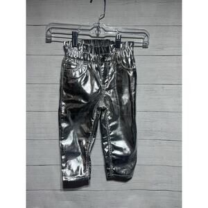 Baby Gap Just Like Mom Silver Faux Leather Jeans